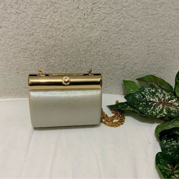 H&M EVENING BAG Mini gold chain Excellent - Picture 1 of 13